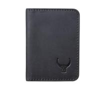 esmen Small Card Hateder Genuine Leather Mini Coin Purse Hommes et Femmes Carte de crédit Cow Hide Business Holder Passport Portefeuille Case Portefeuille(Svart)