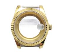 esmen UAE 39mm Watch Case for NH35 Movement, Stainless Steel Case with Sapphire Crystal Pièces de Rechange(Gold 1)