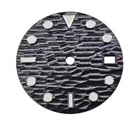 esmen UAE Accessoire de Montre à Cadran Lumineux Vert for mouvements NH35/NH36/4R/7S, sans Logo Kits et Outils de réparation(Black-a)