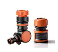 esmen UAE Adaptateur de Robinet de Tuyau d'arrosage à Connexion Rapide orientable 360° en ABS, réducteur 1/2", raccord Rotatif Universel pour raccord Rapide 3/8" Raccord Rapide(1/2")
