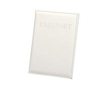 ESMENATZLS 1 étui de protection universel en cuir synthétique pour passeport de voyage, blanc, Taille unique