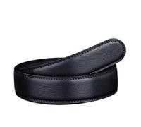 ESMENATZLS Ceinture automatique sans boucle 3,5 cm de large en cuir véritable pour homme, Noir , 110 cm