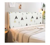 ESMENATZLS Housse de tête de lit élastique tout compris imprimée universelle anti-poussière pour chambre à coucher, canapé, housse de tête de lit douce et épaisse (C, 1 m)