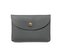 ESMENATZLS Mini enveloppe en cuir de vachette avec poche à monnaie simple et boucle simple pour cartes de monnaie pour femme, gris foncé, 2 pièces