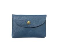 ESMENATZLS Mini enveloppe en cuir de vachette avec poche à monnaie simple et boucle simple pour cartes de monnaie pour femme, bleu saphir, 1 pièce
