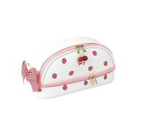 ESMENATZLS Trousse à crayons Kawaii - Grande capacité - Double étage - En polyuréthane - Étanche - Fournitures scolaires - Trousse de maquillage mignonne, rose, Taille unique