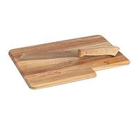 Esmeyer 304-014 Jack Planche à découper avec Couteau à Pain, Planche et Couteau Manche Bois d'acacia, Couteau Lame en Acier Lame de, Bois, Marron