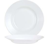 Luminarc G0563 Lot de 6 Assiettes Plates Everyday 22,5 cm Verre Opale Blanc