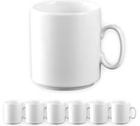 Esmeyer 6 tasses à café DIANE, en porcelaine blanche empilable ; contenu : 0,28 litre , 402-316