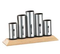 Esmeyer 610-217 Porte-couverts avec 5 pots fixes inox 12 couteaux, 12 fourchettes, 12 cuillères, 12 cuillères à café et 12 fourchettes à dessert