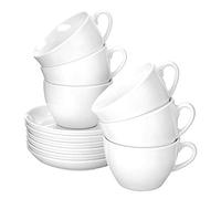 ESMEYER - TASSES BISTRO "CAPPUCCINO", PORCELAINE BLANCHE PACK 6