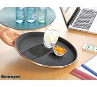 Esmeyer 307-010 plateau antidérapant tennessee en fibre de verre, surface en caoutchouc, avec décorations en inox