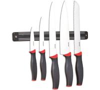 Esmeyer Set de 5 couteaux AUREA Lames en acier spécial, avec manches en plastique sur barre de suspension magnétique, 291-423