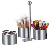 Esmeyer Set de snacks et dips BOSTON, en acier inoxydable brossé avec 3 coupes et un support, 400-1790
