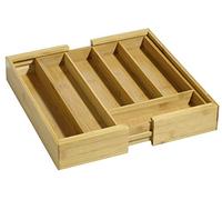 Esmeyer simon - panier à couverts flexible simon, en bambou, s'adapte à tous les tiroirs disponibles dans le commerce, peut passer de 28,5 à 35,0 cm