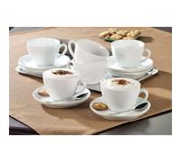 ESMEYER Tasse à cappuccino 'Bistro', set de 6, blanc