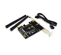 ESmoda Adaptateur Wifi M.2 M2 Ngff Key A-E vers Mini Pci Wifi Raiser PCI-E 1X NGFF Support Sans Fil Mini Pcie Carte Réseau A
