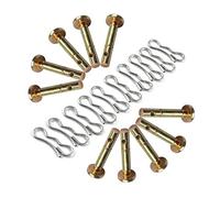 ESmoda Lot de 10 goupilles de cisaillement + 10 goupilles fendues pour souffleuse à neige - 738-04124 et 714-04040 - Remplacement pour souffleuse à neige