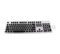ESmoda Lot de 104 touches rondes rétro à double objectif pour clavier mécanique rétroéclairé Noir