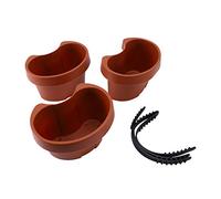 ESmoda Lot de 3 pots de fleurs uniques pour gouttière et gouttière