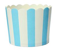 ESmoda Lot de 50 caissettes en papier pour cupcakes et desserts, rayures bleues