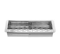 ESmoda Passoire en acier inoxydable extensible - Drainage efficace pour légumes, fruits et pâtes - 24,9 cm à 41,4 cm