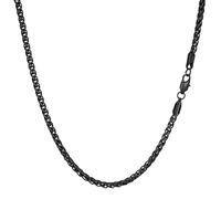 Esmoly Chaîne de blé de 2/3 mm pour homme en acier inoxydable 316L - Chaîne hip-hop - Cadeau pour homme et garçon - 40,6 à 61 cm, 2mm/22inches, Métal, Pas de pierre précieuse
