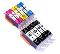 ESMONLINE Lot de 10 Cartouches d'encre XL Canon PGI 550 CLI 551Pixma MG5450 MG5550 MG5650 MG5655 MG6350 MG6450 MG6650 MG7100 MG7150 MG7550 MX725 MX925 iP725 00 iP7 250 iP8750