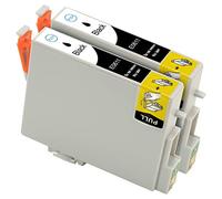 ESMONLINE Lot de 2 cartouches d'encre compatibles T0615 T0611 T0612 T0613 T0614 T0615 Black Epson Stylus D68 D88 DX4200 DX4250 DX4800 DX4850 DX3800