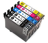 ESMONLINE Lot de 5 cartouches d'encre compatibles Epson T0715 T0711 -T0714 pour Epson Stylus SX510W DX4000 D120 SX415 SX 515 BX300