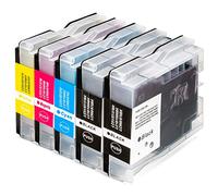 ESMONLINE Lot de 5 cartouches d'encre de rechange pour Brother LC-1000 LC-970