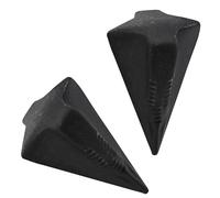 Esmula 2 pièces Coin de fendage Rotatif forgé en Acier, Coin de 1,6 kg, Coin de fendage de Bois, Coin d'abattage Noir, Coin à bûches, Coin d'enfoncement pour fendre Le Bois, Solide et sûr