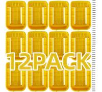 esmusssein Lot de 12 supports compatibles avec batterie XR DeWalt 18 V 54 V jaune (avec 36 vis, sans batterie)