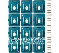 esmusssein Lot de 12 supports de batterie compatibles avec Makita 18 V pour BL1860, BL1850, BL1840, BL1830 (avec 20 vis, pas de batterie)