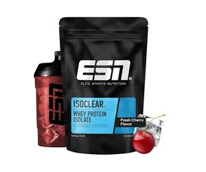 ESN ISOCLEAR Whey Isolate Protein Powder, 1000 g, Cerise, boisson protéinée au goût fruité et délicieux, clear Whey - fabriqué en Allemagne