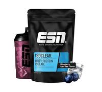 ESN ISOCLEAR Whey Isolate Protein Powder, 1000 g, Thé glacé aux myrtilles, boisson protéinée au goût fruité et délicieux, clear Whey - fabriqué en Allemagne