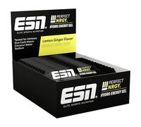 ESN Perfect NRGY, 12 x 40 ml, citron-gingembre, gel énergétique hydratant, gel glucidique à base de dextrose, de dextrine, d'eau de coco et de sodium, sans fructose