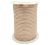 esnado Bracelet en cuir plat | Largeur 4 mm, épaisseur 1 mm | Longueur : 1 m | Couleur : perle | Cuir véritable - tannage végétal | Pour bricoler | Fabrication de bijoux