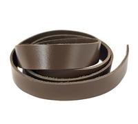 esnado Cordon en cuir plat | 1 mètre | Largeur : 20 mm - Couleur : brun chocolat | VÉRITABLE cuir | tannage végétal | Bijoux, bracelets, loisirs créatifs, décoration, DIY, Moyen Âge