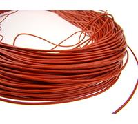 esnado Cordon en Cuir Rond - 1,5 mm - Orange - 5 mètres - Cuir véritable - Tannage végétal - Idéal pour de Bijoux et de Bracelets, Les travaux manuels ou la décoration, Bricolage, Les médiévaux