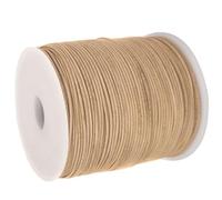 esnado Cordon en cuir rond - 1 mm - Naturel - 25 mètres - Cuir véritable - Tannage végétal - Idéal pour la fabrication de bijoux et de bracelets, l'artisanat ou la décoration, les projets de