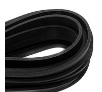 Esnado Cordon plat en cuir | Largeur 15 mm, épaisseur 3 mm | Longueur : 1 m | Couleur : noir | Cuir véritable - Tannage végétal | Artisanat du cuir