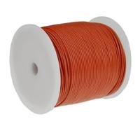 esnado Cordon rond en cuir - 1 mm - Orange - 30 mètres - Cuir véritable - Tannage végétal - Idéal pour la fabrication de bijoux et bracelets, l'artisanat ou la décoration, les projets de bricolage, le
