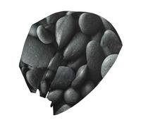 ESNAIUVCD Beaucoup de galets noirs imprimé chapeau tricot adulte homme femme chapeau chaud hiver chapeau tête de mort chapeau idéal pour temps froid, randonnée, ski