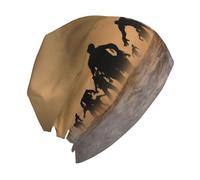 ESNAIUVCD Beaucoup de zombie imprimé chapeau tricot adulte homme femme chapeaux chaud chapeaux d'hiver chapeau tête de mort chapeau idéal pour temps froid, randonnée, ski noir