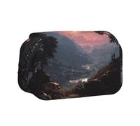 ESNAIUVCD Beautiful Views Sac à stylos double couche avec impression de grande capacité, convient pour les garçons, les filles et les adultes, cette trousse de bureau avec compartiment