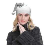 ESNAIUVCD Chapeau de Père Noël imprimé fumeur pour adulte en peluche douce pour Noël, Nouvel An, fournitures de fête festives