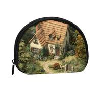 ESNAIUVCD Charmant sac de rangement portable en forme de coquillage avec imprimé cottage de campagne