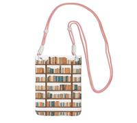 ESNAIUVCD Collection d'étagères amusantes et échelle imprimée pour transporter un sac de téléphone portable en diagonale, sac à bandoulière, adapté pour transporter des téléphones portables, etc, rose