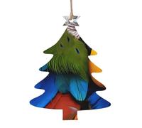 ESNAIUVCD Fantastique panneau en bois imprimé plumes de perroquet, cœur en bois, cadeau pour femme, cadeau pour fille de la part des parents, cadeau de Noël ou d'anniversaire